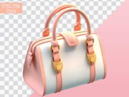 Cream & White Minimalist Handbag