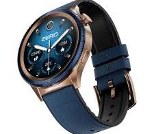 ZERO Smartwatch with Blue Silicone Strap & Rose Gold Dial