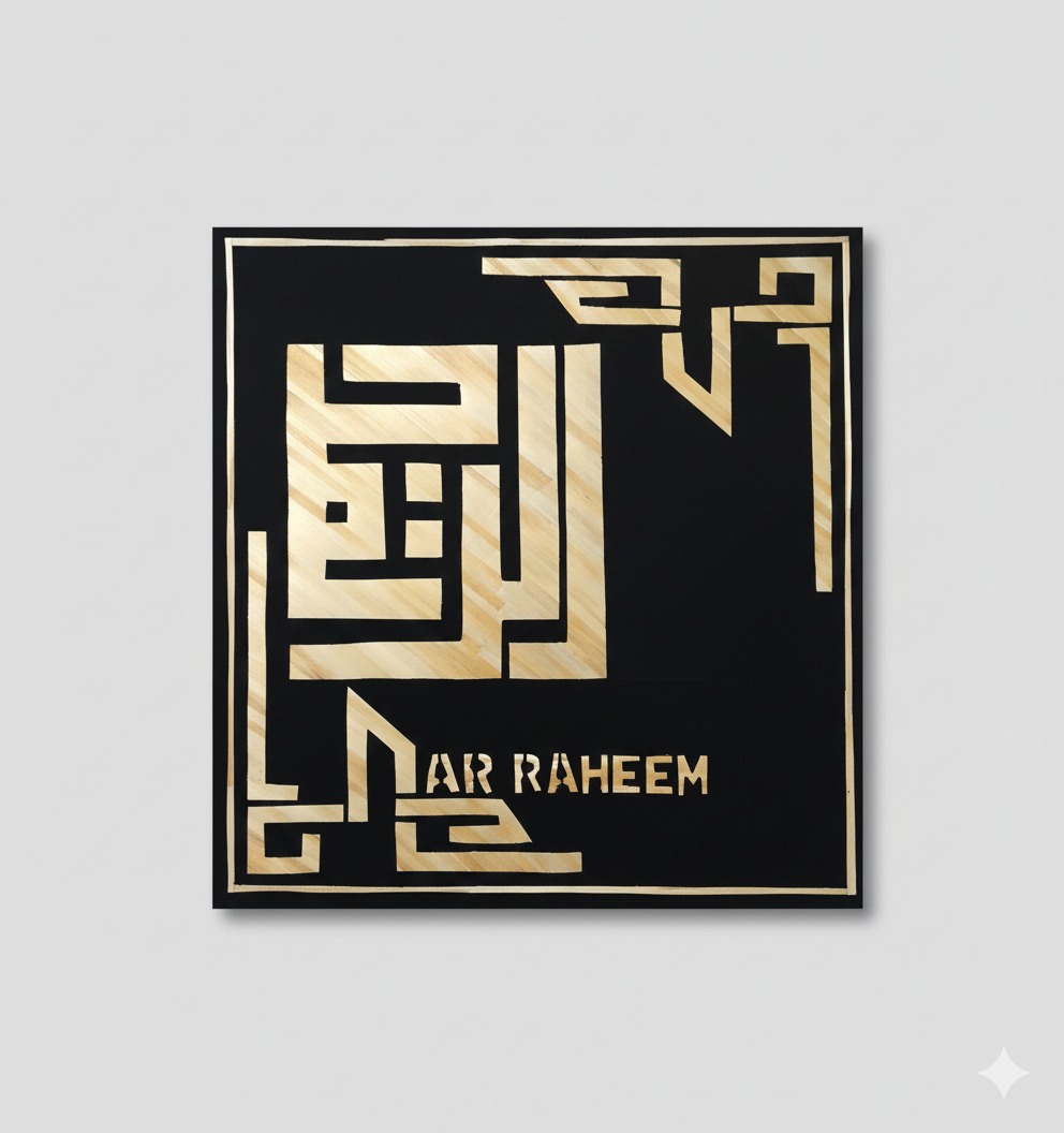 AR-RAHEEM - WHEAT STRAW ARTWORK - 16inx16in