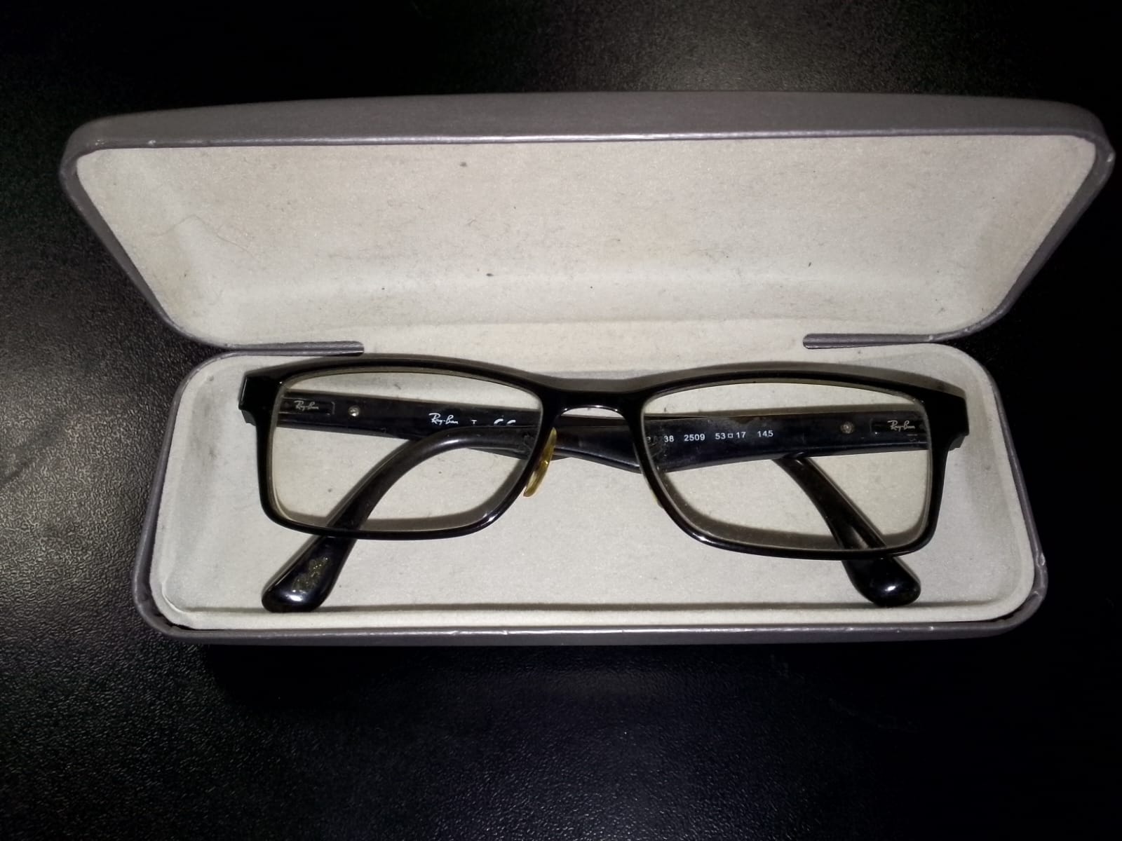 Eyeglasses - Used Frames - Ray Ban RB 6238 - 2509 Black Square Flex Hinge 53-17-150 - Frames Only
