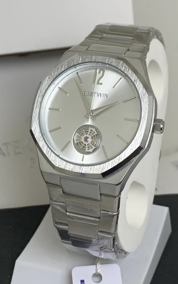 Limited Edition Bestwin PRX White Dial Bestwin Stainless Steel Mens Watch