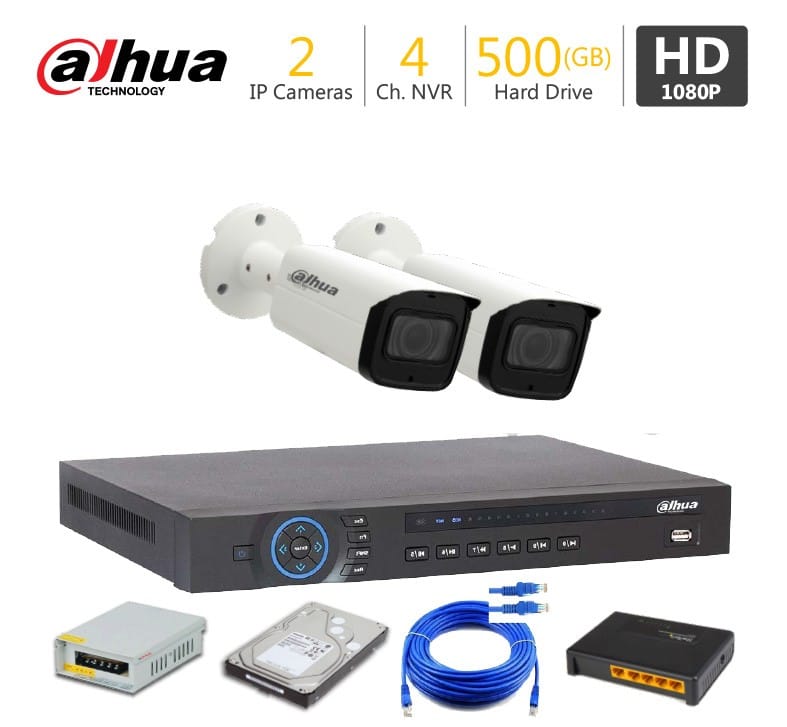 2 x 4MP IP Cameras - CCTV Complete Package with Installation