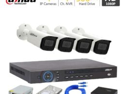 4 x 4MP IP Cameras - CCTV Complete Package with Installation