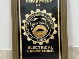 Wooden Frame + Glass - Wheat Straw - Artwork - NED University of Engineering & Technology - Logo